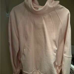 Lululemon Scuba Oversized Funnel Neck Half Zip - Pink Peony - M/L